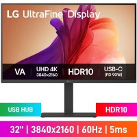 LG UltraFine 32U720A-B 4K UHD (3840x2160) Monitor with USB-C, 60Hz, VA, HDR10, 31.5"
