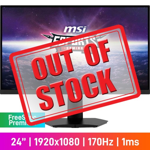 MSI G244F FHD (1920x1080) Gaming Monitor, 170Hz, FreeSync, Rapid IPS, 23.8"
