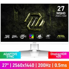MSI MAG 274QRFW E20 WQHD (2560x1440) Gaming Monitor, 200Hz, Adaptive Sync, Rapid IPS, DisplayHDR 400, 27"