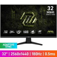 MSI MAG 325QF E18V WQHD (2560x1440) Gaming Monitor, 180Hz, Adaptive Sync, Rapid VA, 31.5"
