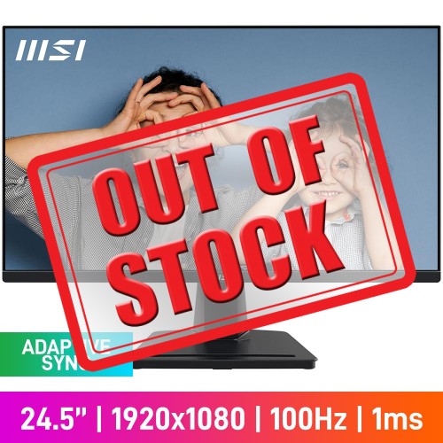 MSI PRO MP251 FHD (1920x1080) Monitor, 100Hz, Adaptive Sync, IPS, 24.5"