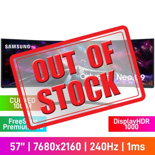 Samsung LS57CG952NUXEN Odyssey Neo G9 G95NC Dual-UHD 5K (7680x2160) 1000R Curved Gaming Monitor with RGB Lighting, 240Hz, FreeSync Premium Pro, DisplayHDR 1000, VA, 57"