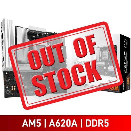 ASRock A620AM PRO RS, AMD A620A Chipset, Socket AM5, Micro ATX Desktop Motherboard