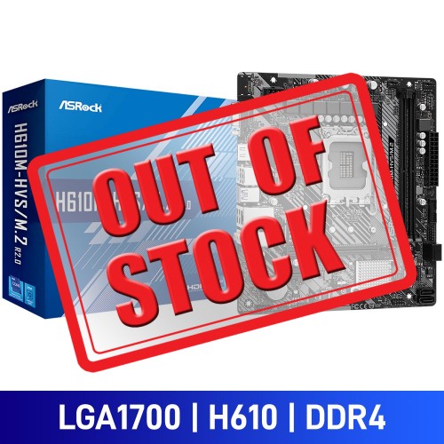 ASRock H610M-HVS/M.2 R2.0, Intel H610 Chipset, LGA1700, DDR4, Micro ATX Desktop Motherboard ASRock H610M-HVS/M.2 R2.0, Intel H610 Chipset, LGA1700, DDR4, Micro ATX Desktop Motherboard