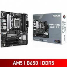 ASUS PRIME B650M-A II, AMD B650 Chipset, Socket AM5, Micro ATX Desktop Motherboard