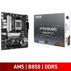 ASUS PRIME B850M-K, AMD B850 Chipset, Socket AM5, Micro ATX Desktop Motherboard ASUS PRIME B850M-K, AMD B850 Chipset, Socket AM5, Micro ATX Desktop Motherboard