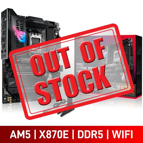 ASUS ROG STRIX X870E-E GAMING WIFI, AMD X870E Chipset, Socket AM5, ATX Desktop Motherboard
