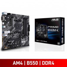 ASUS PRIME B550M-K, AMD B550 Chipset, Socket AM4, Micro ATX Desktop Motherboard