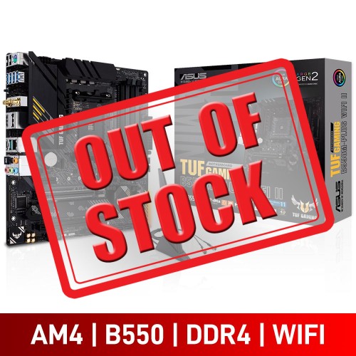 ASUS TUF GAMING B550M-PLUS WIFI II, AMD B550 Chipset, Socket AM4, DDR4, Micro ATX Desktop Motherboard