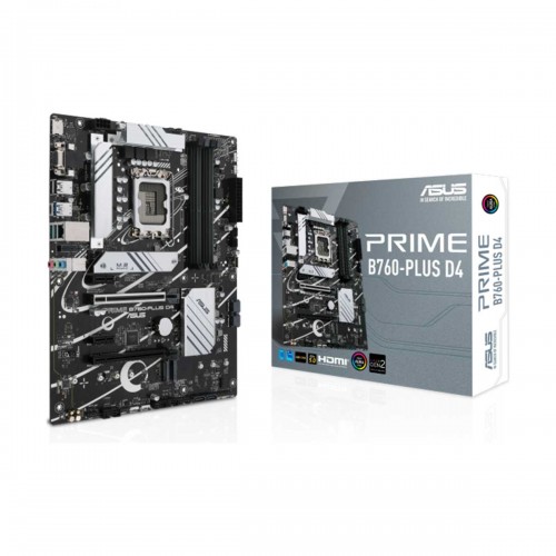 ASUS PRIME B760-PLUS D4, Intel B760 Chipset, LGA1700, DDR4, ATX Desktop Motherboard