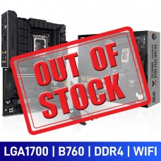 ASUS TUF GAMING B760-PLUS WIFI D4, Intel B760 Chipset, LGA1700, DDR4, ATX Desktop Motherboard