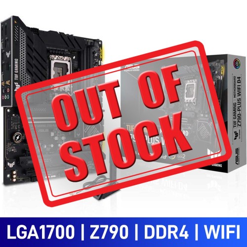 ASUS TUF GAMING Z790-PLUS WIFI D4, Intel Z790 Chipset, LGA1700, DDR4, ATX Desktop Motherboard