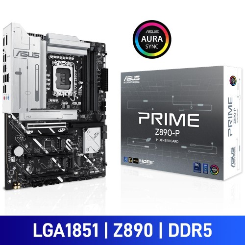 ASUS PRIME Z890-P, Intel Z890 Chipset, LGA1851, DDR5, ATX Desktop Motherboard