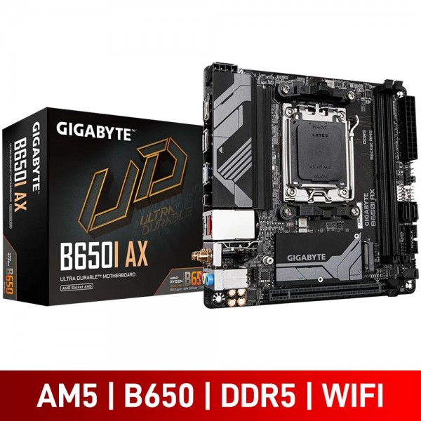 Gigabyte B650I AX with Wi-Fi, AMD B650 Chipset, Socket AM5, ITX
