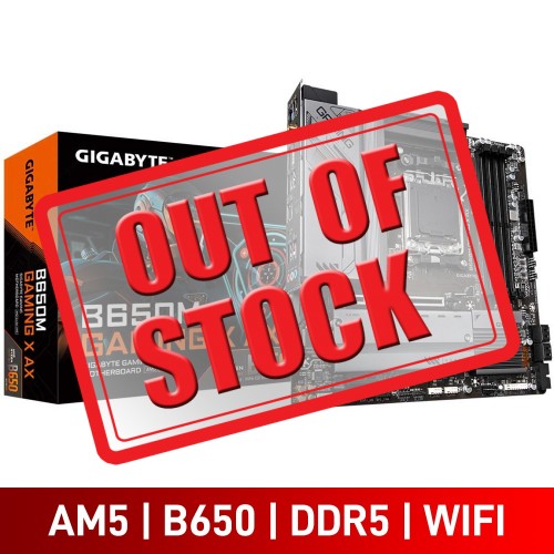 Gigabyte B650M GAMING X AX with Wi-Fi, AMD B650 Chipset, Socket AM5, Micro ATX Desktop Motherboard Gigabyte B650M GAMING X AX with Wi-Fi, AMD B650 Chipset, Socket AM5, Micro ATX Desktop Motherboard