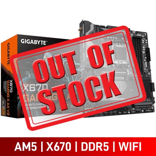Gigabyte X670 GAMING X AX V2 with Wi-Fi, AMD X670 Chipset, Socket AM5, ATX Desktop Motherboard