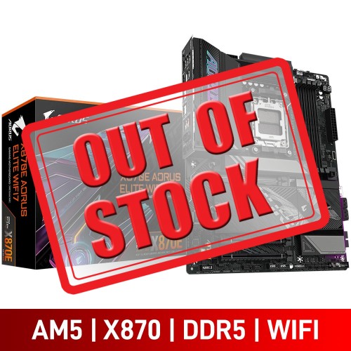 Gigabyte X870E AORUS ELITE WIFI7, AMD X870 Chipset, Socket AM5, ATX Desktop Motherboard