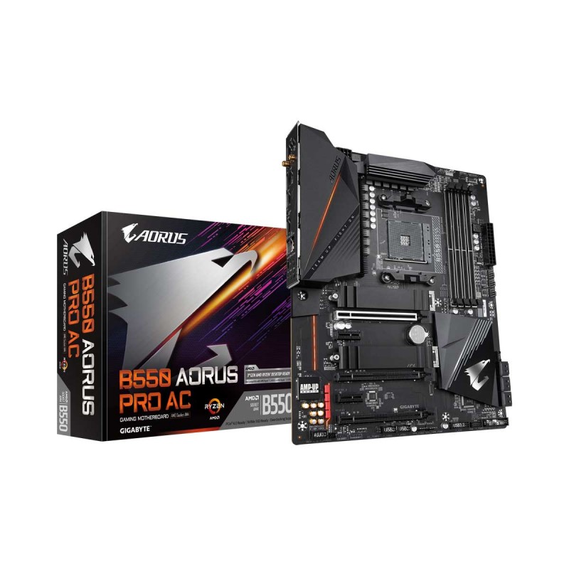 Gigabyte B550 AORUS PRO AC with Wi-Fi, AMD B550 Chipset, Socket