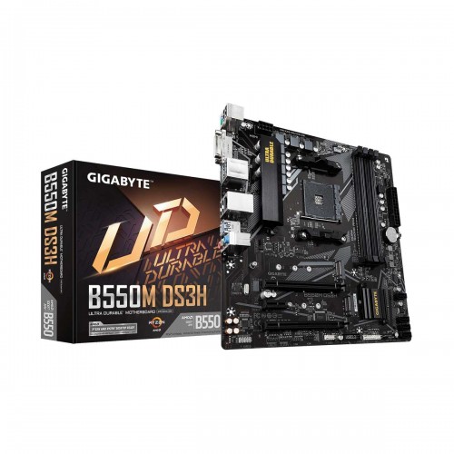 Gigabyte B550M DS3H, AMD B550 Chipset, Socket AM4, Micro ATX Desktop Motherboard