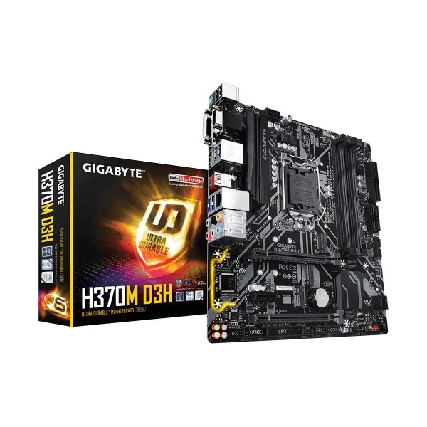 Gigabyte H370M D3H, Intel H370 Chipset, LGA1151, Micro ATX Desktop
