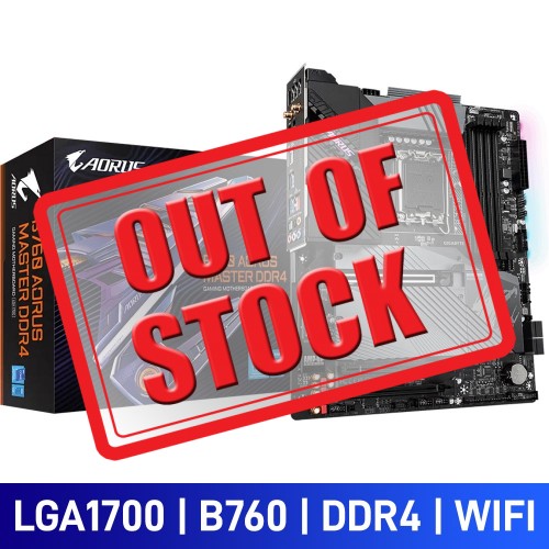 Gigabyte B760 AORUS MASTER DDR4 with Wi-Fi, Intel B760 Chipset, LGA1700, DDR4, ATX Desktop Motherboard Gigabyte B760 AORUS MASTER DDR4 with Wi-Fi, Intel B760 Chipset, LGA1700, DDR4, ATX Desktop Motherboard
