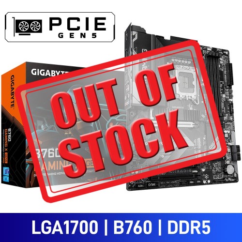 Gigabyte B760 GAMING X GEN5, Intel B760 Chipset, LGA1700, DDR5, ATX Desktop Motherboard Gigabyte B760 GAMING X GEN5, Intel B760 Chipset, LGA1700, DDR5, ATX Desktop Motherboard