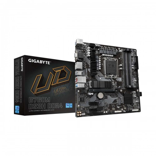 Gigabyte B760M DS3H DDR4, Intel B760 Chipset, LGA1700, DDR4, Micro ATX Desktop Motherboard