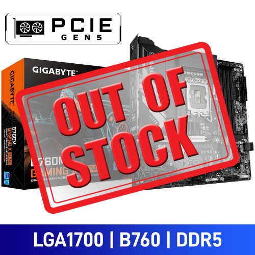 Gigabyte B760M GAMING X GEN5, Intel B760 Chipset, LGA1700, DDR5, Micro ATX Desktop Motherboard