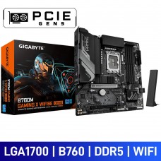 Gigabyte B760M GAMING X WIFI6E GEN5, Intel B760 Chipset, LGA1700, DDR5, Micro ATX Desktop Motherboard Gigabyte B760M GAMING X WIFI6E GEN5, Intel B760 Chipset, LGA1700, DDR5, Micro ATX Desktop Motherboard