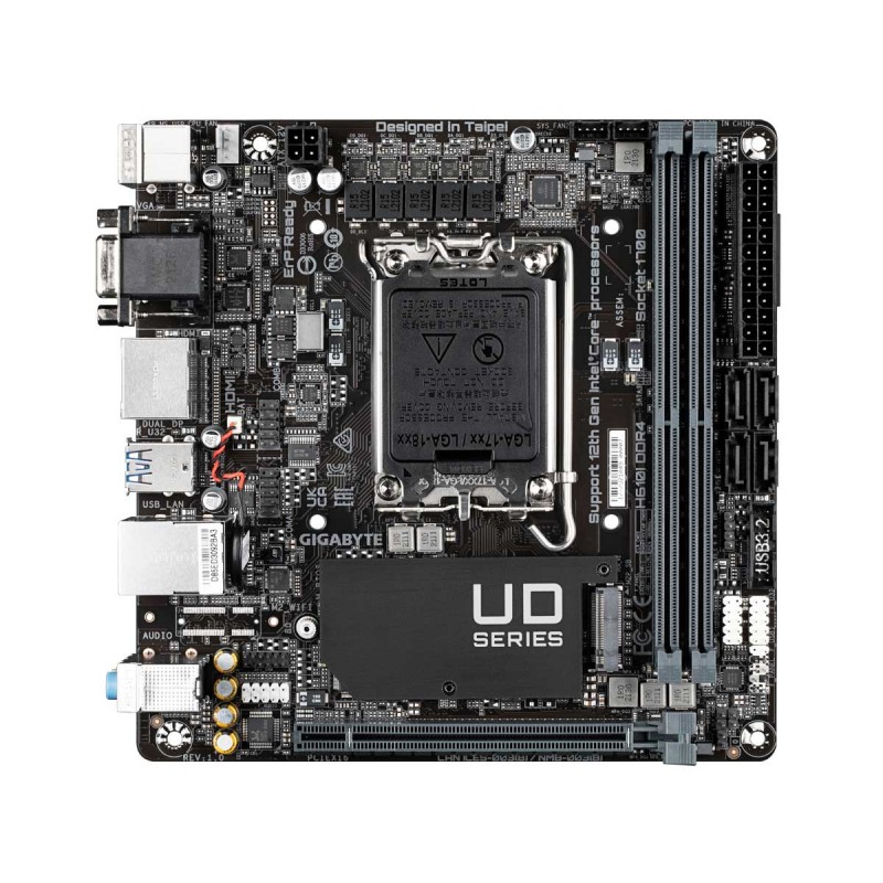 Gigabyte H610I DDR4, Intel H610 Chipset, LGA1700, DDR4, Mini ITX