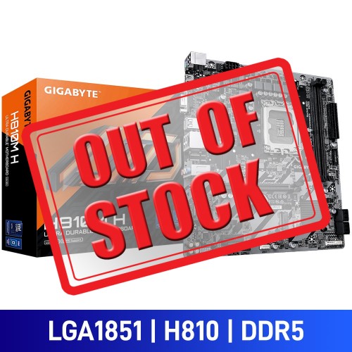Gigabyte H810M H, Intel H810 Chipset, LGA1851, DDR5, Micro ATX Desktop Motherboard Gigabyte H810M H, Intel H810 Chipset, LGA1851, DDR5, Micro ATX Desktop Motherboard