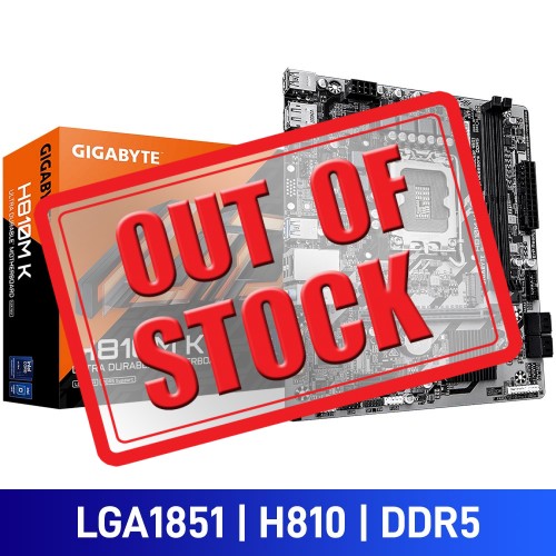 Gigabyte H810M K, Intel H810 Chipset, LGA1851, DDR5, Micro ATX Desktop Motherboard Gigabyte H810M K, Intel H810 Chipset, LGA1851, DDR5, Micro ATX Desktop Motherboard