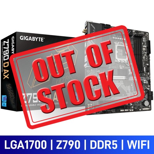 Gigabyte Z790 D AX with Wi-Fi, Intel Z790 Chipset, LGA1700, DDR5, ATX Desktop Motherboard Gigabyte Z790 D AX with Wi-Fi, Intel Z790 Chipset, LGA1700, DDR5, ATX Desktop Motherboard