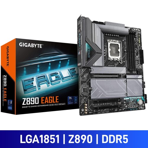 Gigabyte Z890 EAGLE, Intel Z890 Chipset, LGA1851, DDR5, ATX Desktop Motherboard
