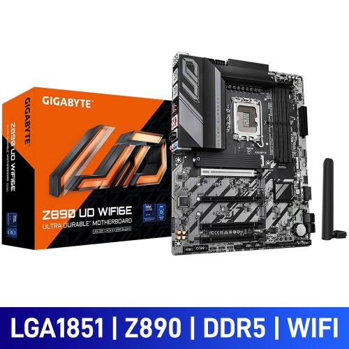 Gigabyte Z890 UD WIFI6E, Intel Z890 Chipset, LGA1851, DDR5, ATX Desktop Motherboard Gigabyte Z890 UD WIFI6E, Intel Z890 Chipset, LGA1851, DDR5, ATX Desktop Motherboard