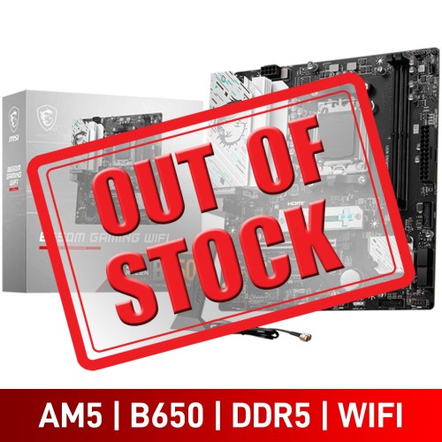 MSI B650M GAMING WIFI, AMD B650 Chipset, Socket AM5, Micro ATX Desktop Motherboard