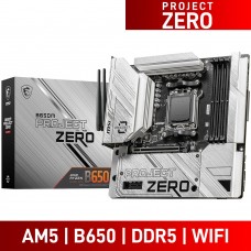 MSI B650M PROJECT ZERO with Wi-Fi, AMD B650 Chipset, Socket AM5, Reserve Connector Micro ATX Desktop Motherboard