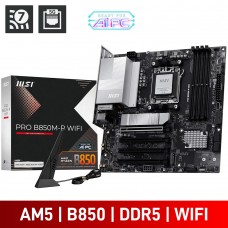 MSI PRO B850M-P WIFI, AMD B850 Chipset, Socket AM5, Micro ATX Desktop Motherboard