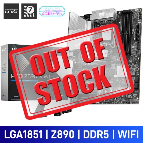 MSI PRO Z890-S WIFI, Intel Z890 Chipset, LGA1851, DDR5, ATX Desktop Motherboard