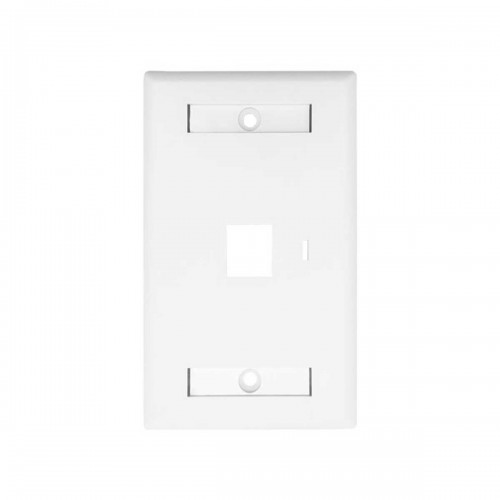 Linkbasic Single Port Faceplate, 115mm x 70mm — White