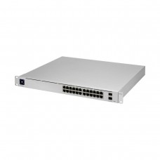 Ubiquiti UniFi Switch Pro 24 PoE USW-PRO-24-POE 24-Port Gigabit Ethernet / 2 SFP+ 10Gbps Port Managed Layer 3 400w PoE 1U Rackmount Network Switch
