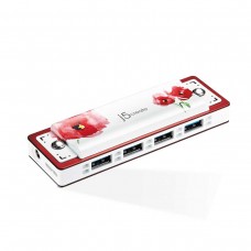 j5 Create JUH345 USB 3.0 4-Port Hub — Red