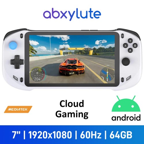 abxylute ONE Handheld Gaming Console Cloud Gaming, MediaTek MT8365, 64GB — White