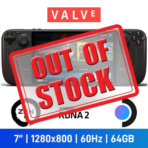Valve Steam Deck Handheld Gaming Console, 64GB eMMC — Black Valve Steam Deck Handheld Gaming Console, 64GB eMMC — Black