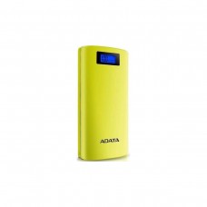 ADATA P20000D Power Bank with Flashlight and Digital Display, Dual Outputs, 20,000 mAh — Yellow