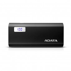 ADATA P12500D Power Bank, Dual Outputs, 12,500 mAh — Black