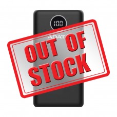 ADATA P20000QCD Power Bank with Digital Display, Triple Outputs, 20,000 mAh — Black