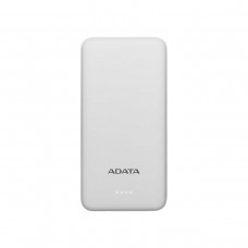 ADATA T10000 Power Bank, Dual Outputs, 10,000 mAh — White