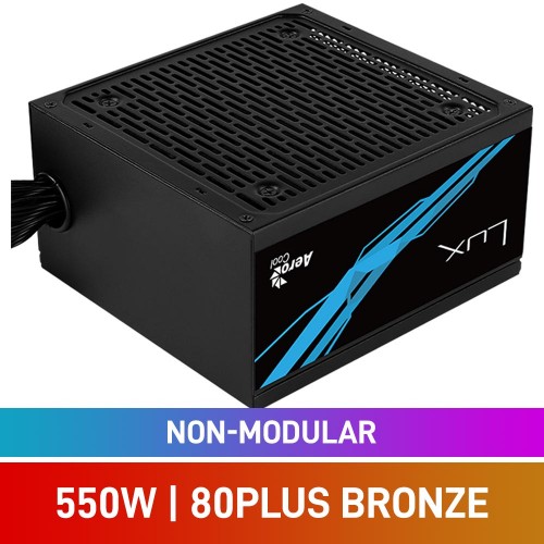 AeroCool LUX BRONZE Series 80 PLUS Bronze Non-Modular PSU, 550w