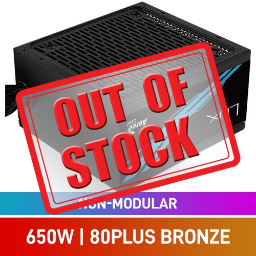 AeroCool LUX BRONZE Series 80 PLUS Bronze Non-Modular PSU, 650w AeroCool LUX BRONZE Series 80 PLUS Bronze Non-Modular PSU, 650w